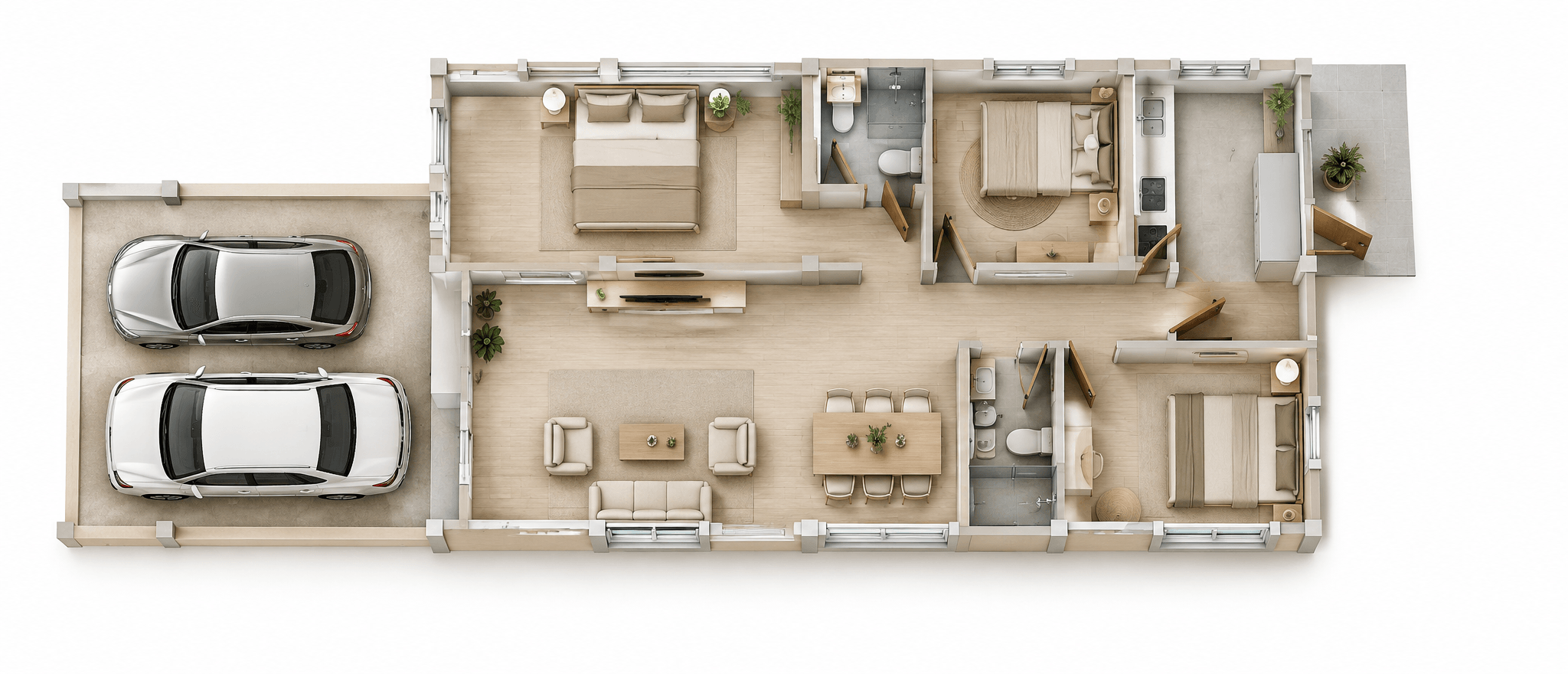 Interior design in Minimalism style — Living Room by GenRoom AI