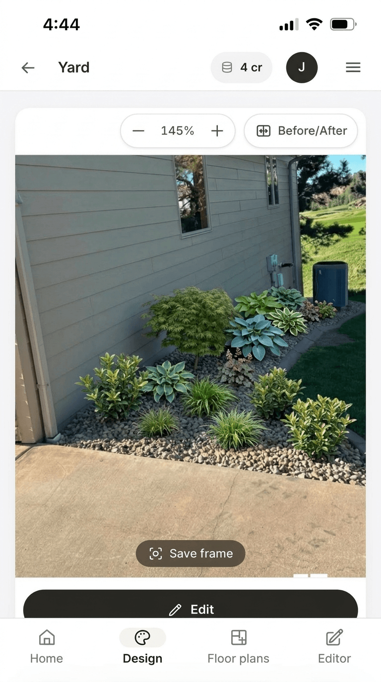 Yard design in no_style style — photo by GenRoom AI