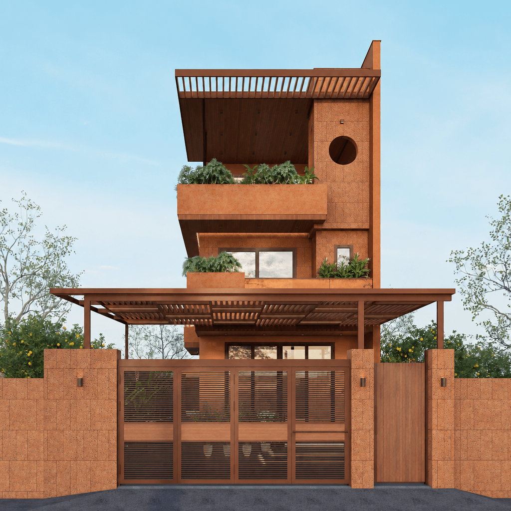 Gevelontwerp in Contemporary Facade-stijl — Gevel door GenRoom AI