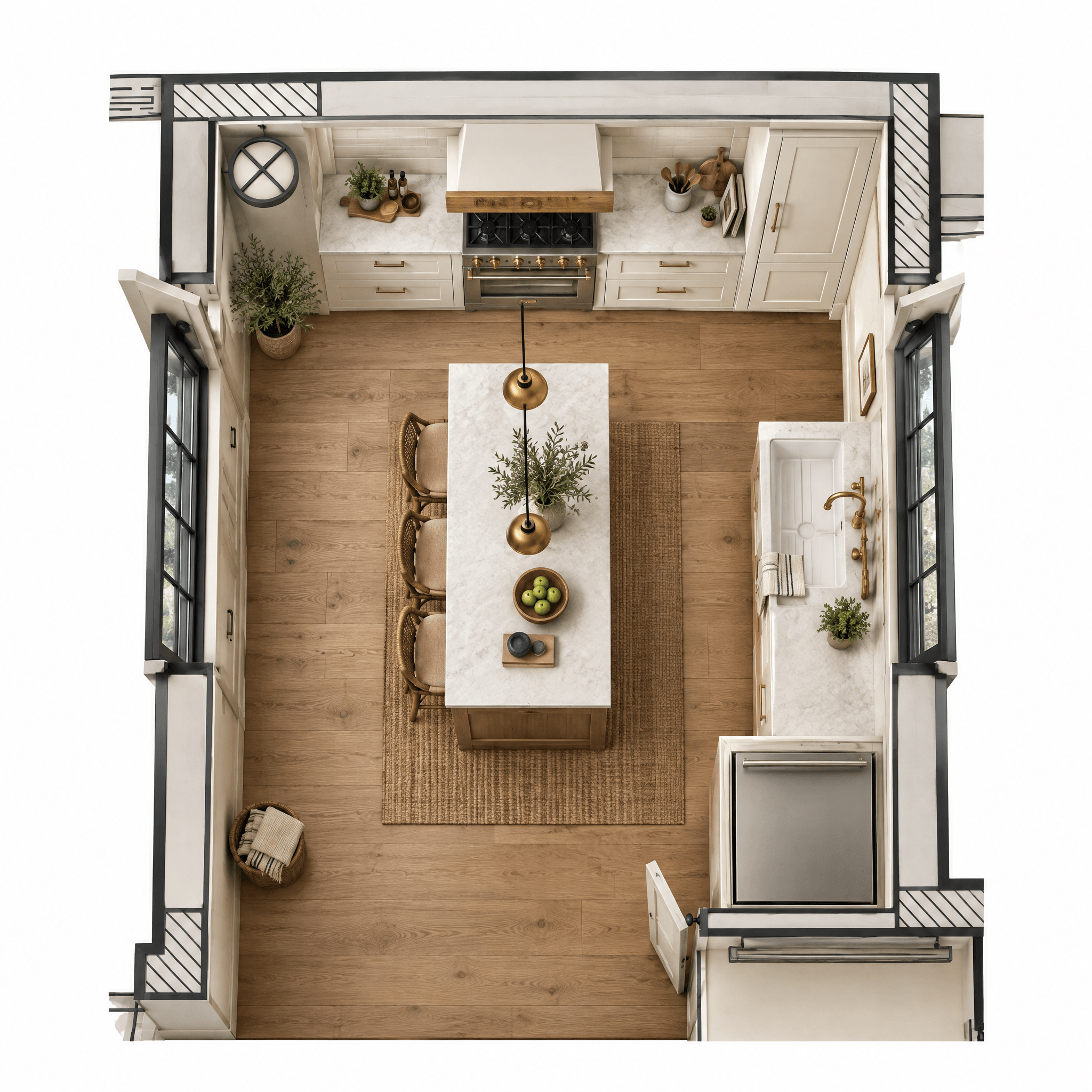 Interior design in Modern Farmhouse style — Living Room by GenRoom AI