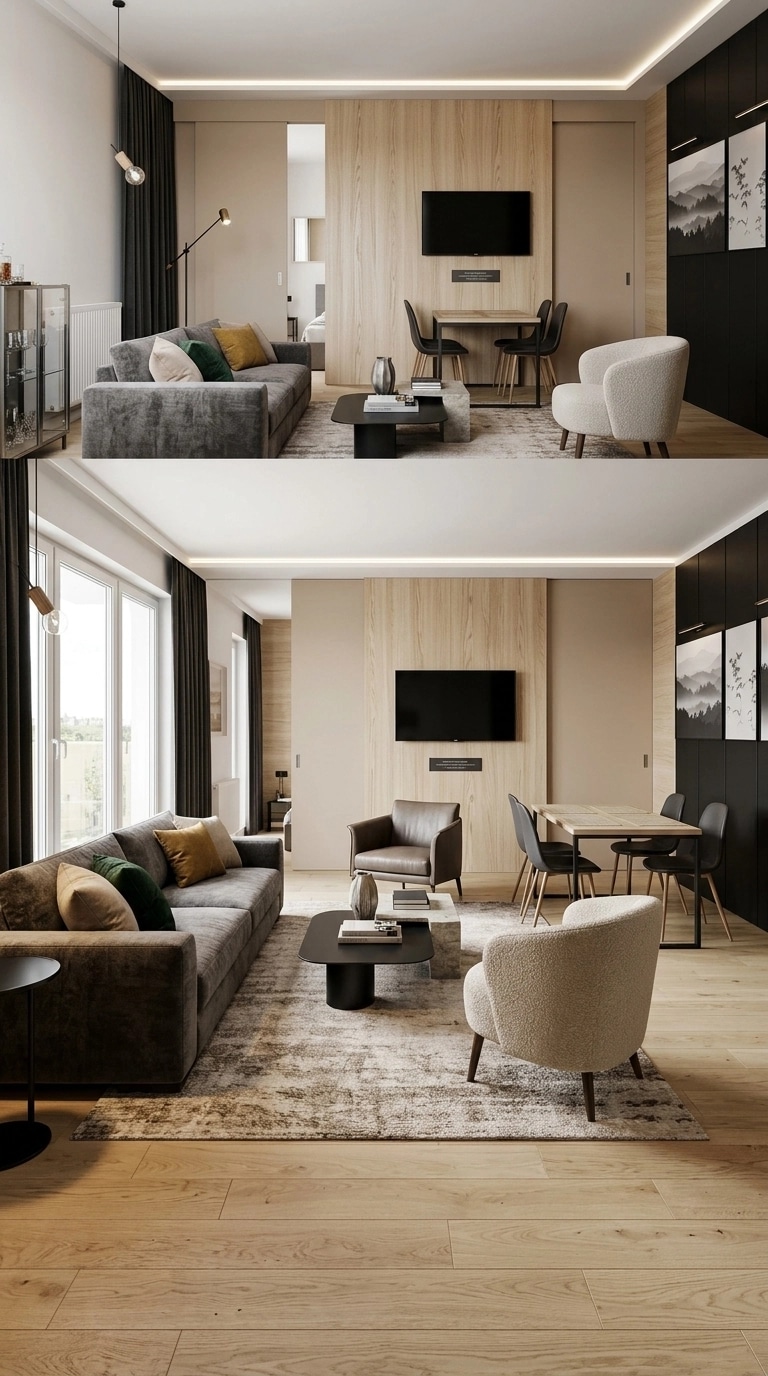 Interior design in Contemporary style — Living Room by GenRoom AI