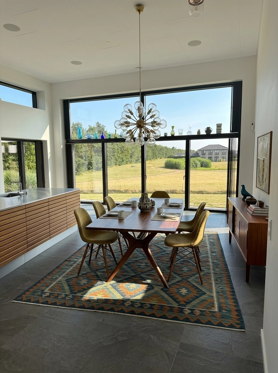 Design d'intérieur en style Mid-Century Modern — dining_room par GenRoom AI