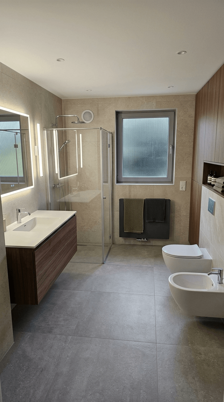 Bathroom interior in Contemporary style — photo by GenRoom AI
