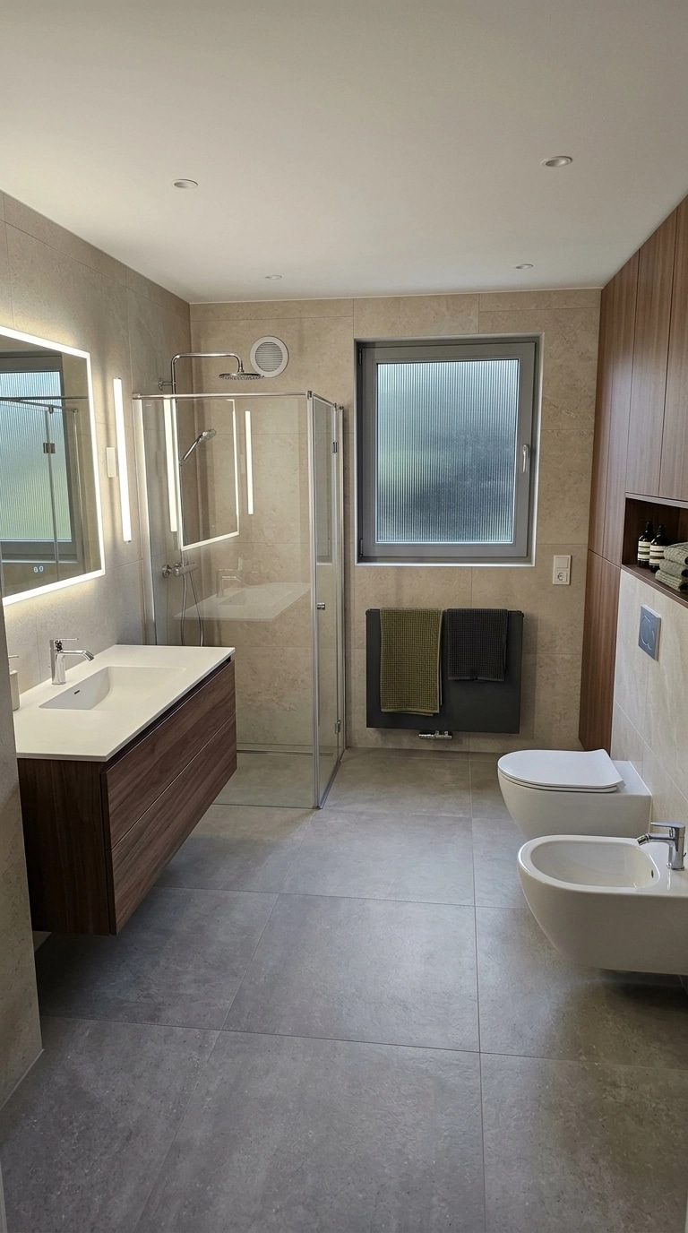 Contemporary Bathroom design — interior photo by GenRoom AI