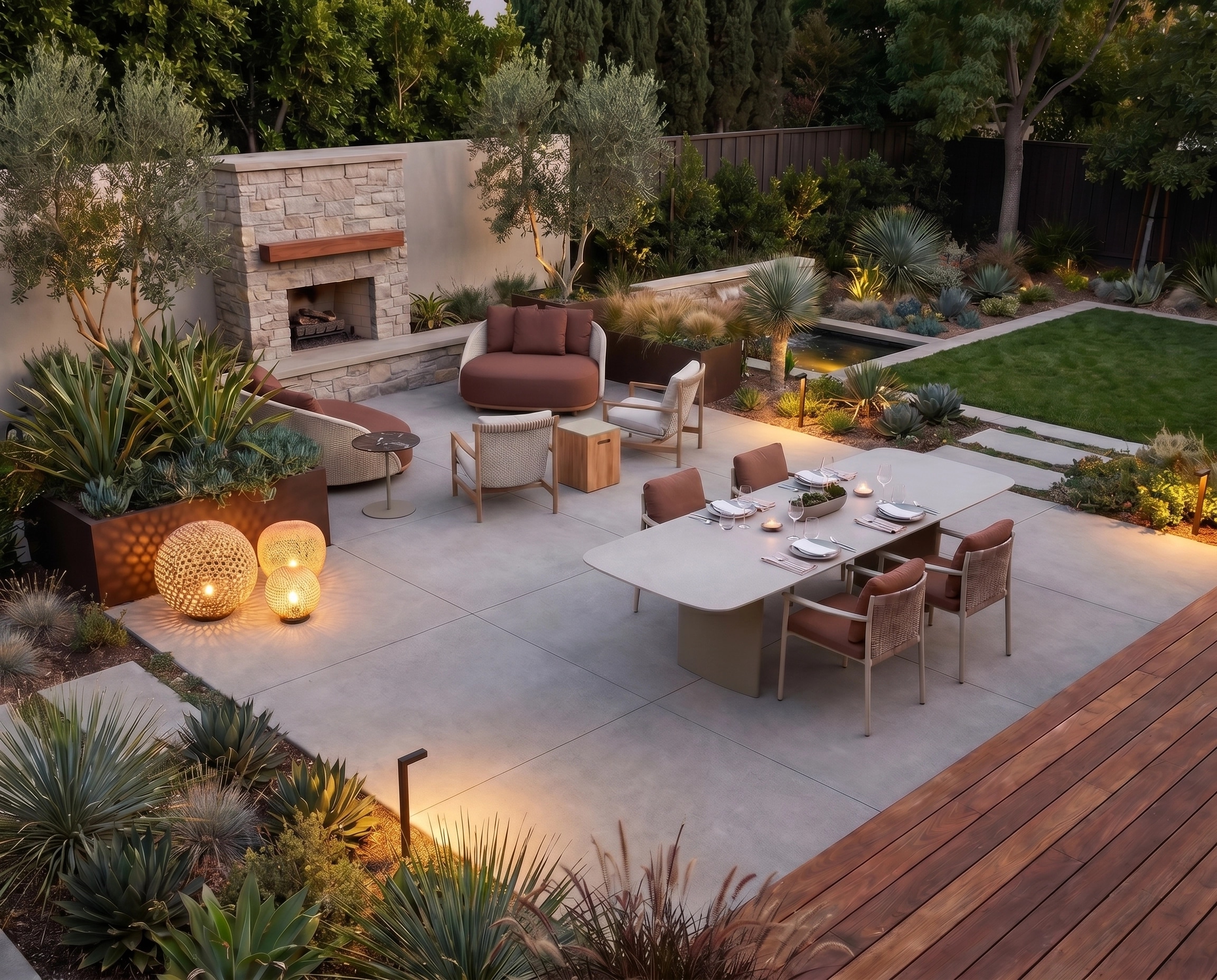 Landscape desain di Scandinavian Garden gaya — Halaman oleh GenRoom AI