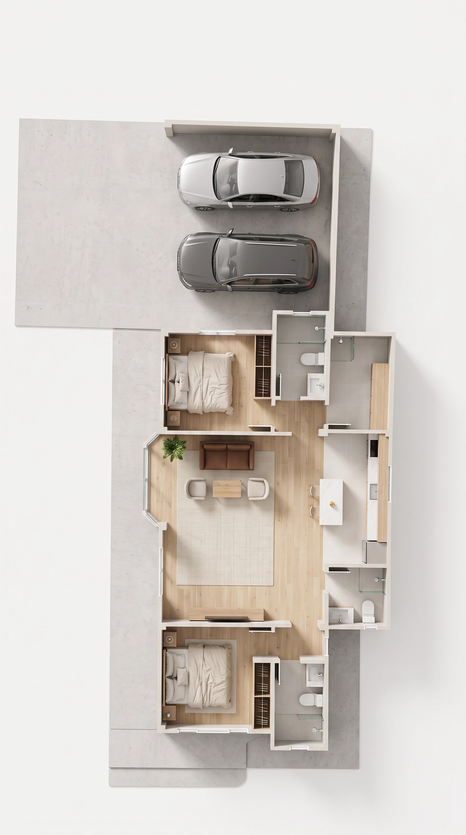 Interior design in Minimalism style — Living Room by GenRoom AI