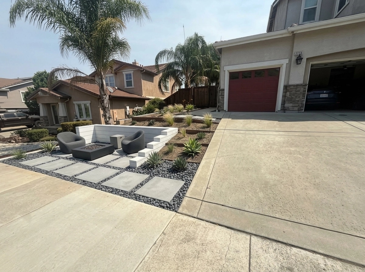 Landscape design in Minimalist Yard style — Yard by GenRoom AI