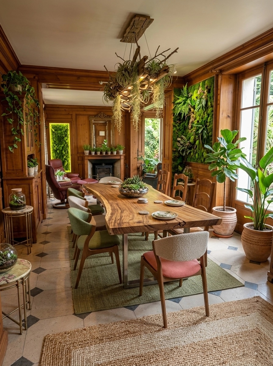 Interior design in Biophilic style — dining_room by GenRoom AI