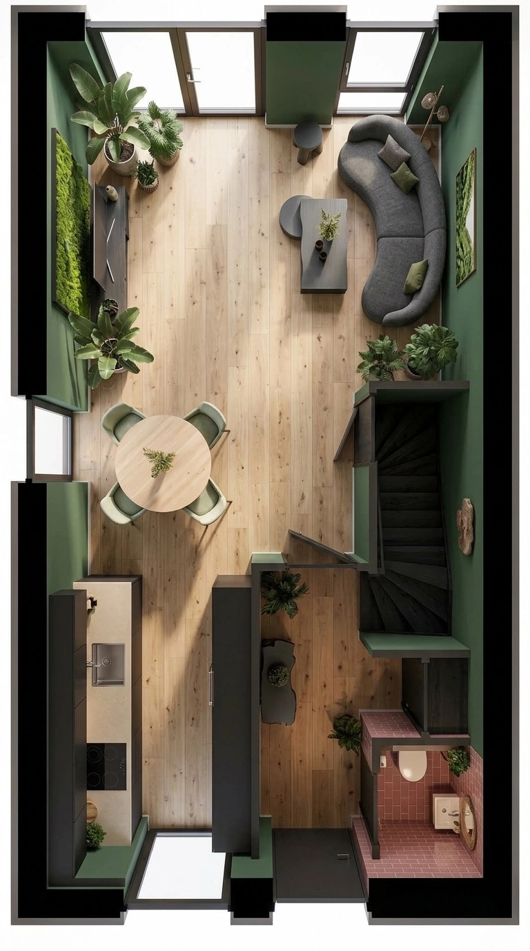 Interior design in Biophilic style — Living Room by GenRoom AI