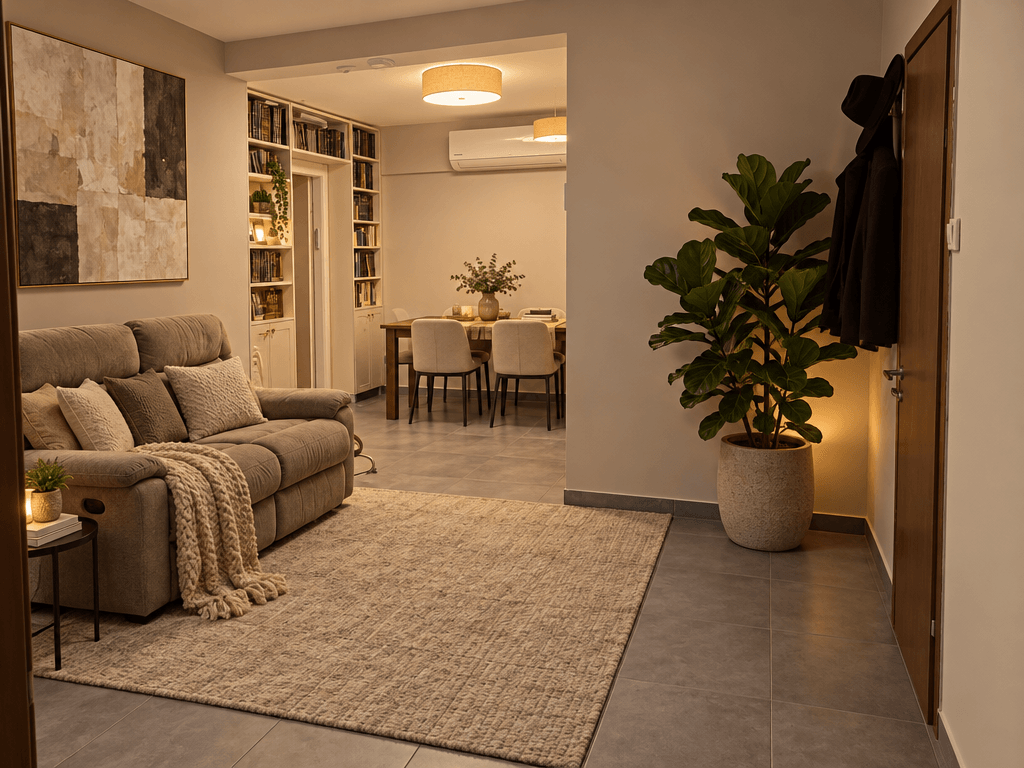Interior design in Minimalism style — Living Room by GenRoom AI
