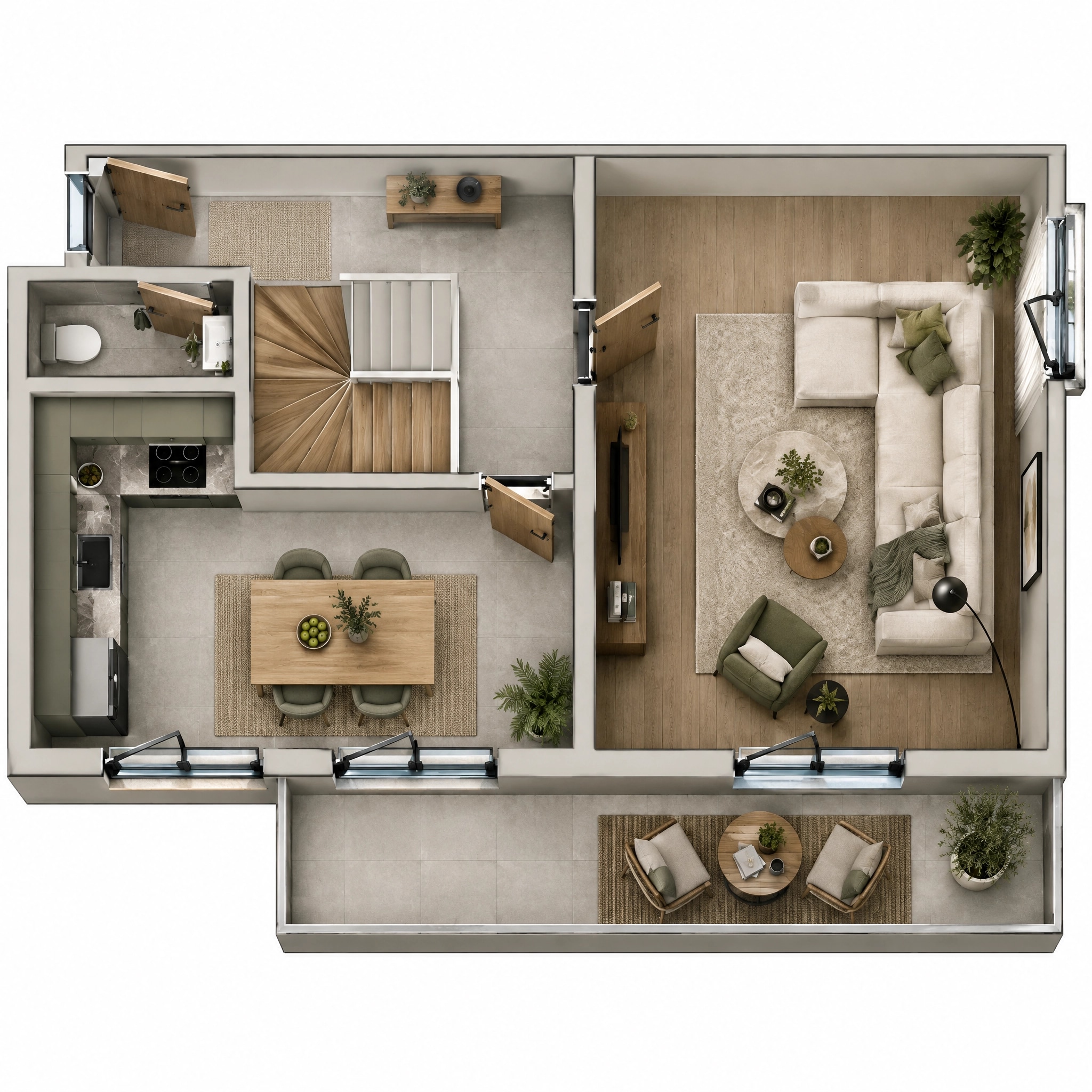 Interior design in Contemporary style — Living Room by GenRoom AI