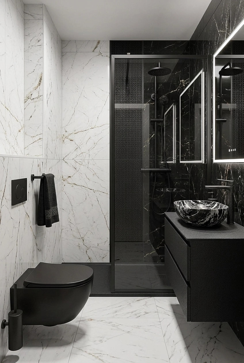 Interior design in Blacktec style — Bathroom by GenRoom AI