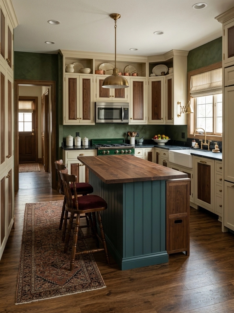 Kitchen interior in British style — photo by GenRoom AI