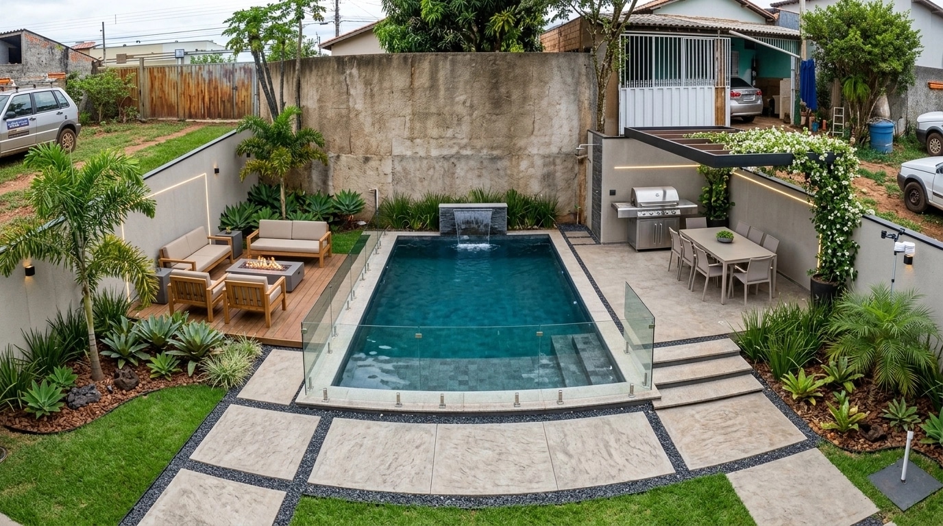 Landscape design in Contemporary Yard style — Yard by GenRoom AI