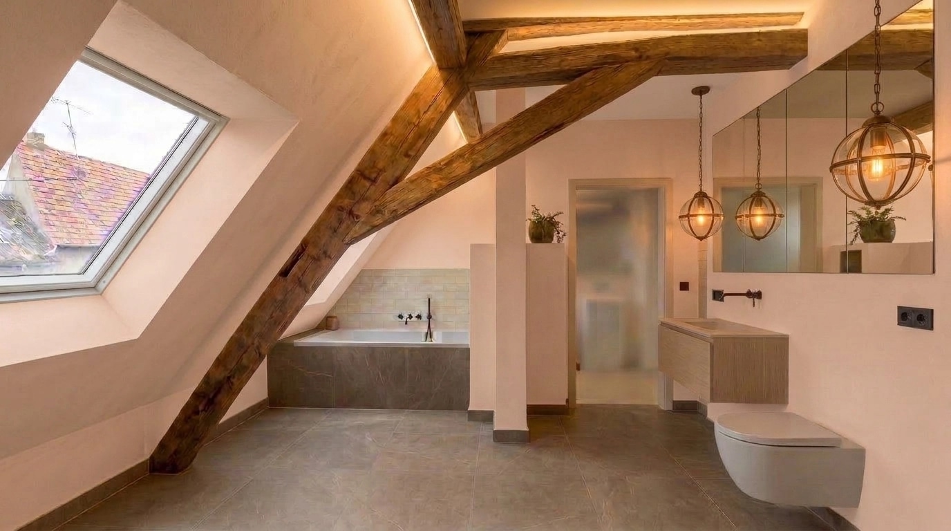 Interior design in Modern Farmhouse style — Bathroom by GenRoom AI
