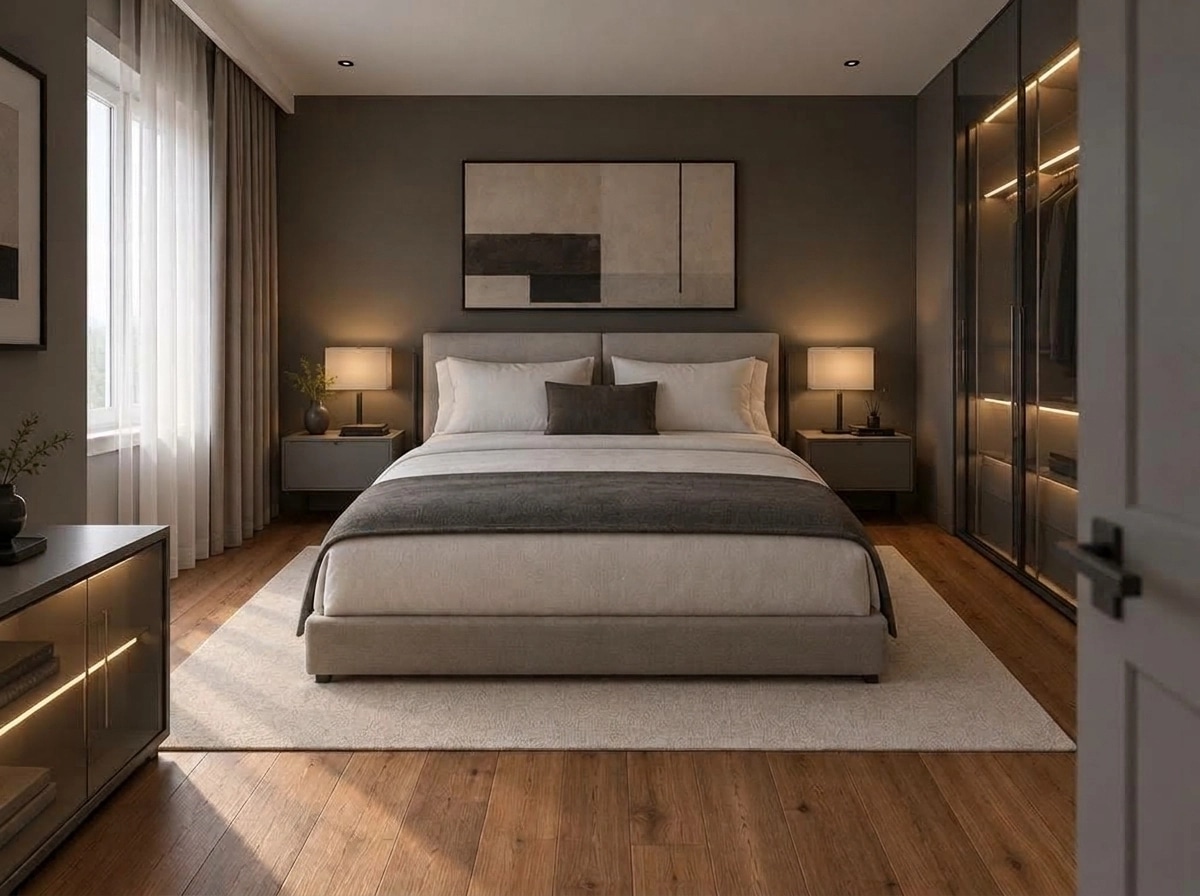 Contemporary Bedroom design — interior photo by GenRoom AI