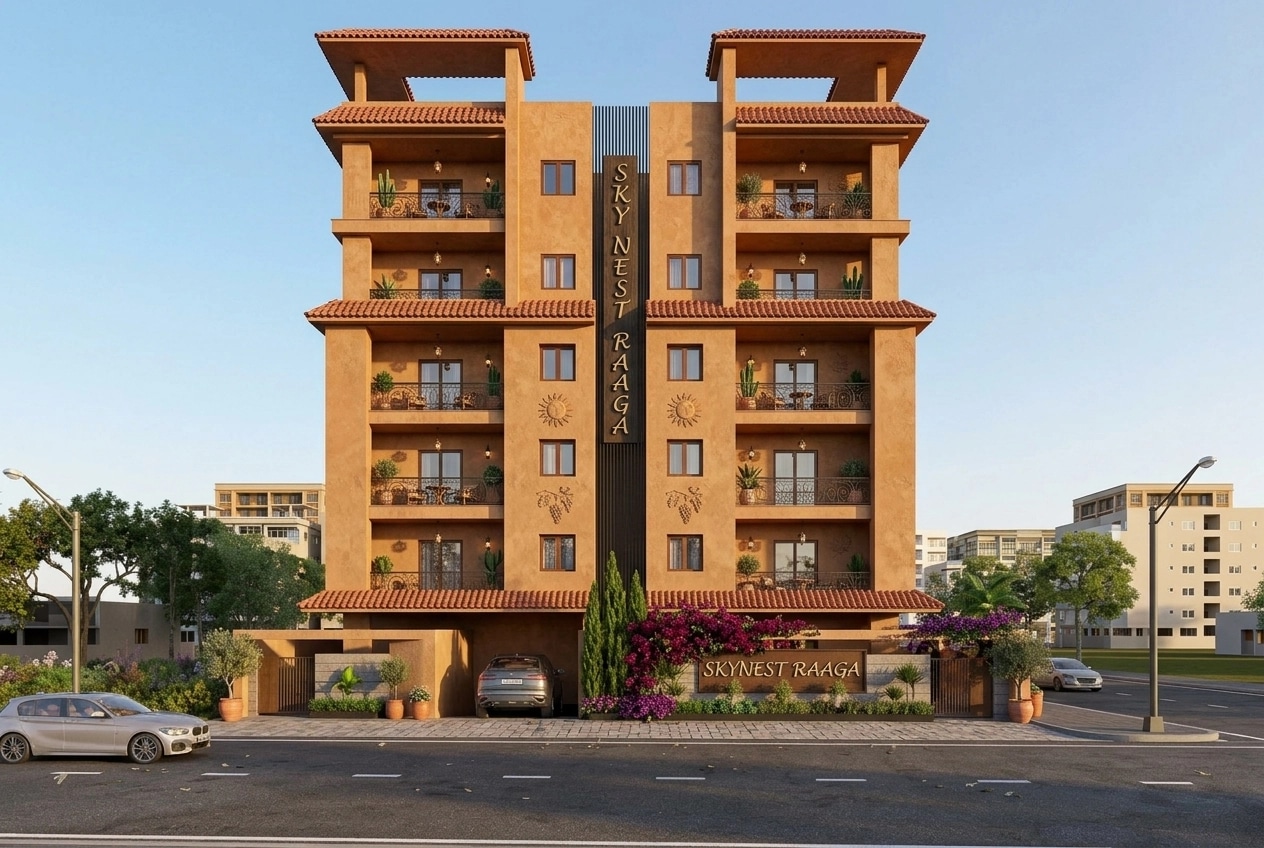 Facade design in Mediterranean Facade style — photo by GenRoom AI