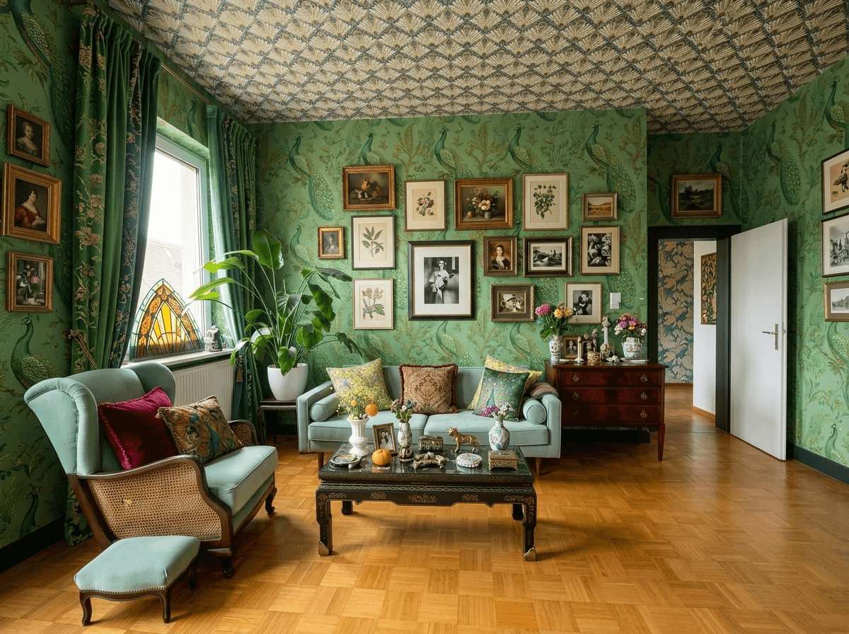 Maximalist Living Room design — interior photo by GenRoom AI