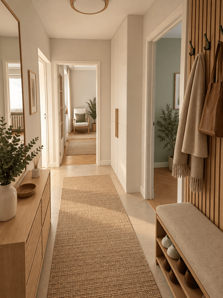 Hallway interior in Scandinavian style — photo by GenRoom AI