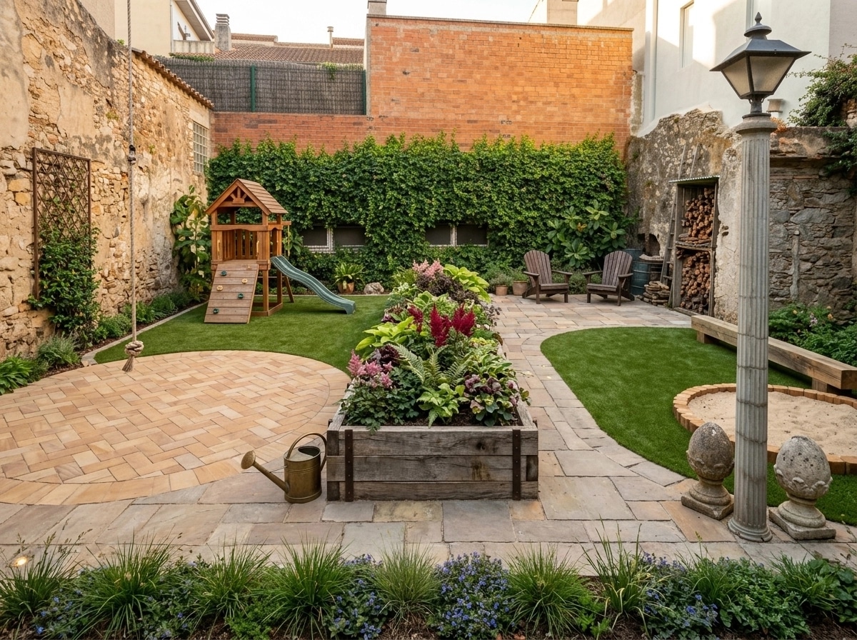 Country Rustic Garden Yard design — yard photo by GenRoom AI