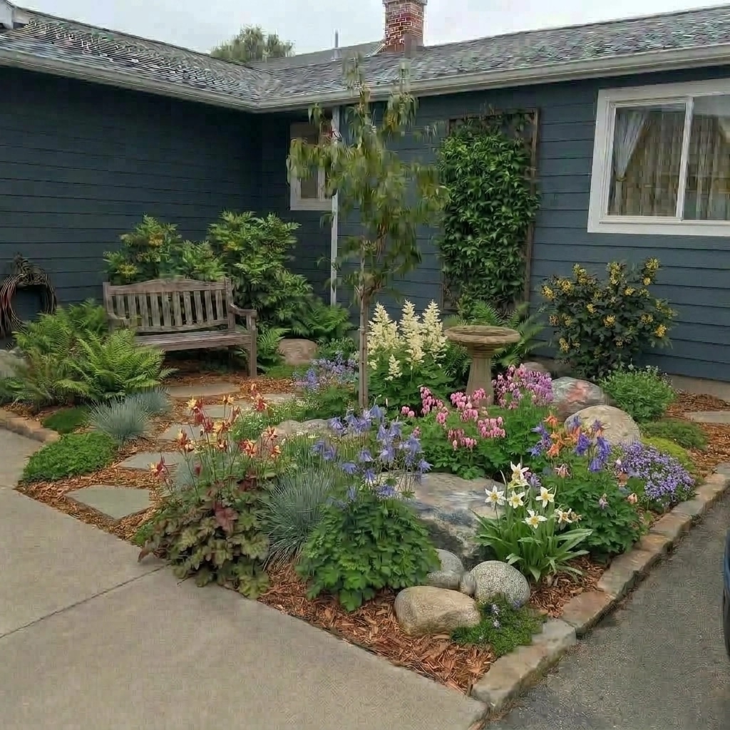 Landscape design in Eco Natural Garden style — Yard by GenRoom AI