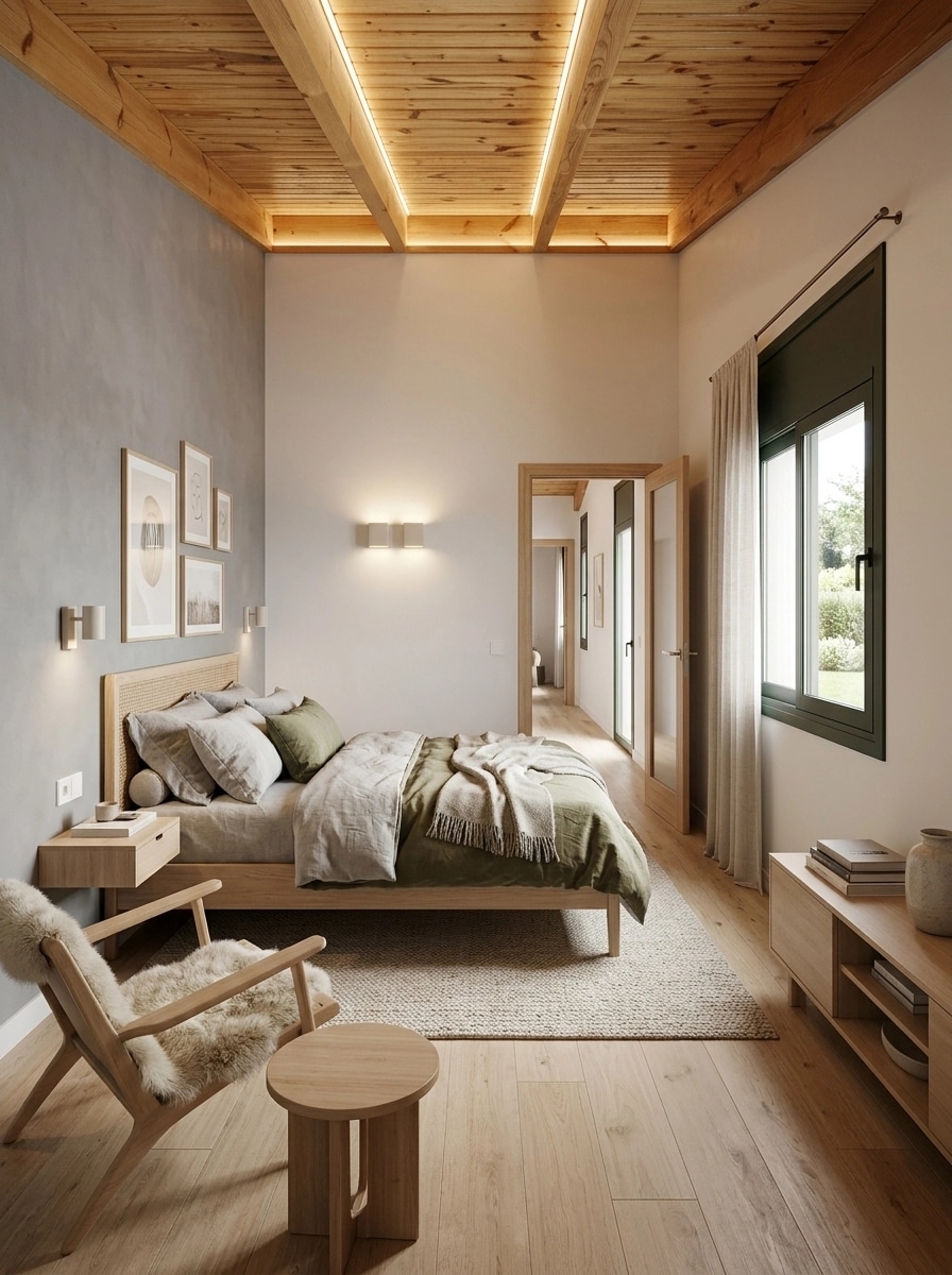 Scandinavian Bedroom design — interior photo by GenRoom AI