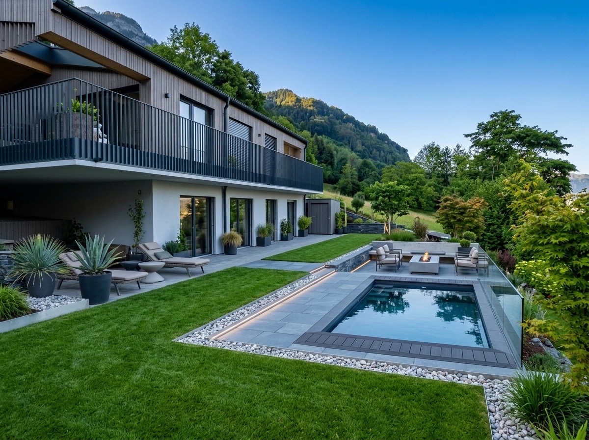 Landscape design in Contemporary Yard style — Yard by GenRoom AI