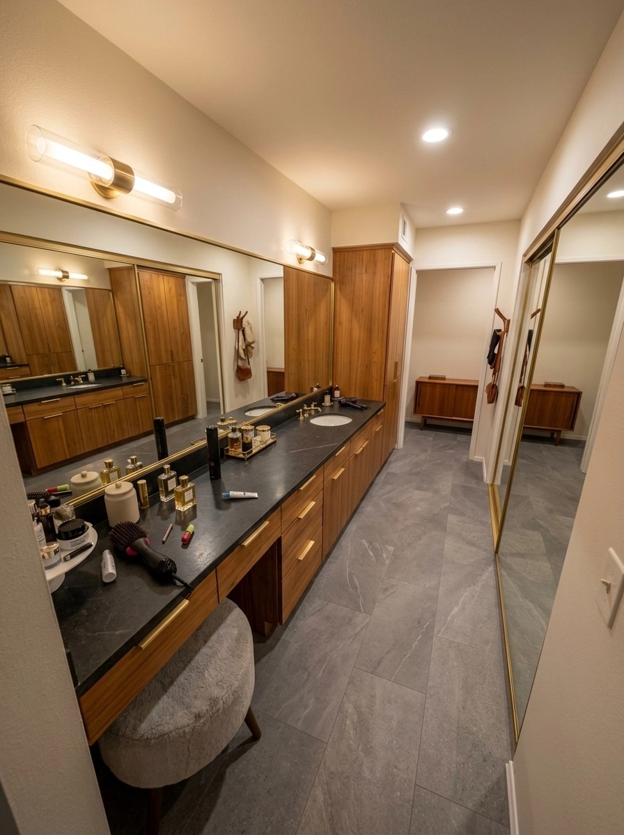 Mid-Century Modern Hallway design — interior photo by GenRoom AI