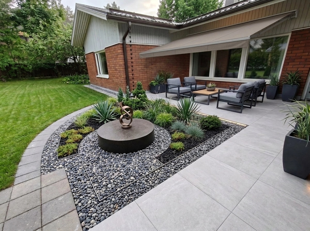 Landscape design in Contemporary Yard style — Yard by GenRoom AI