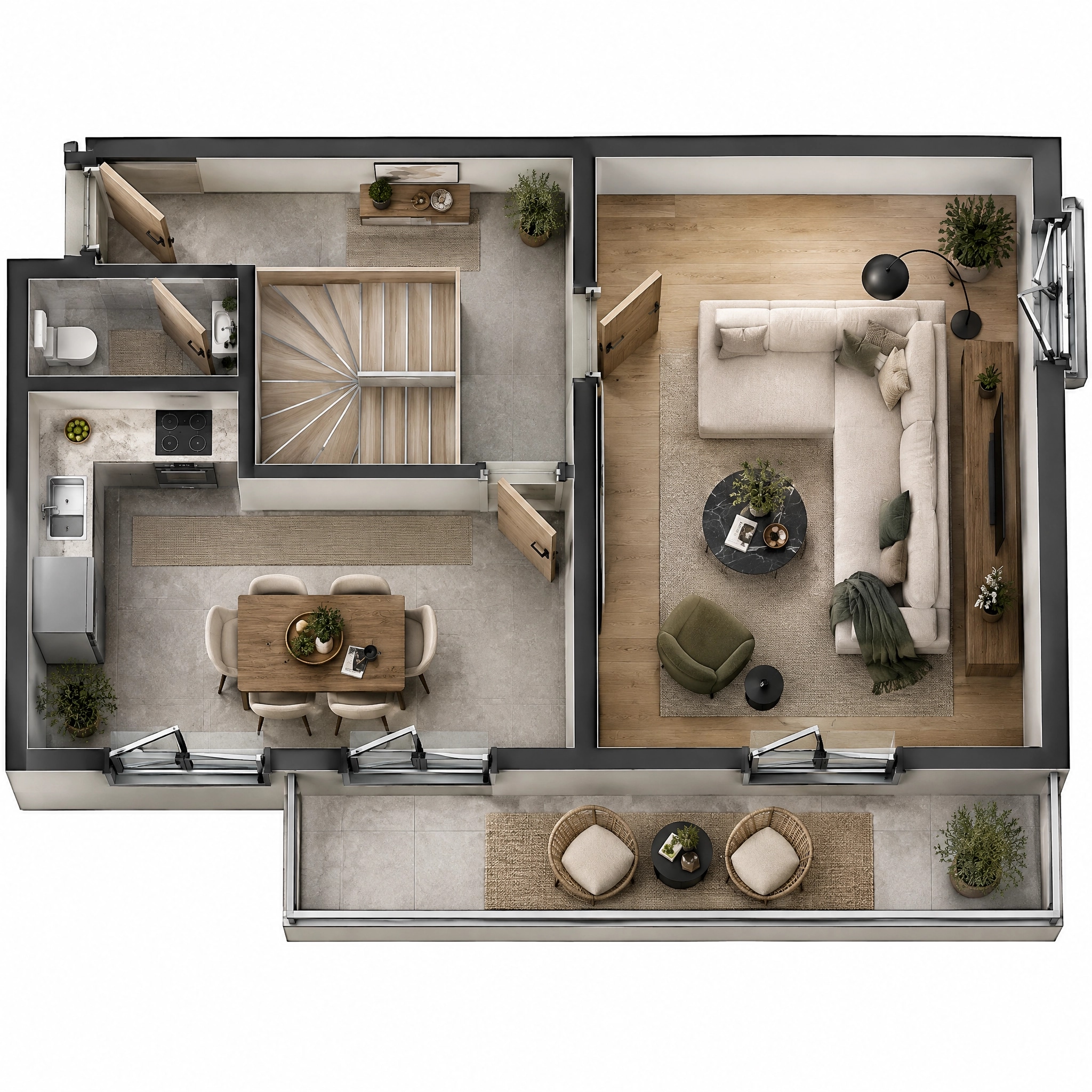 Interior design in Contemporary style — Living Room by GenRoom AI