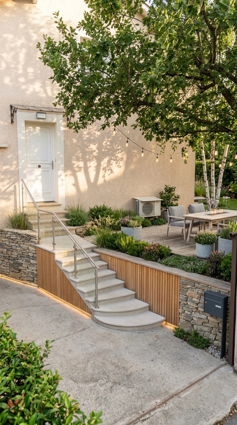 Landscape design in Scandinavian Garden style — Yard by GenRoom AI