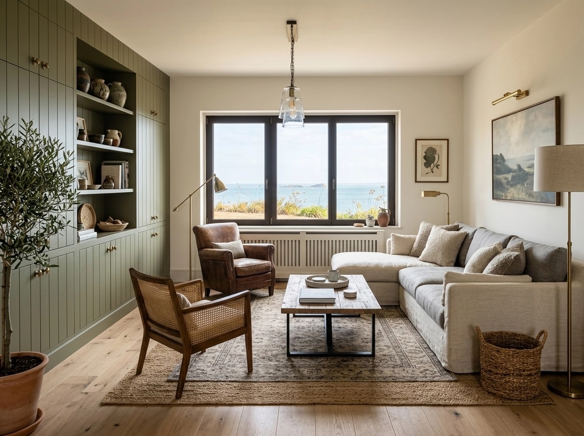 Modern Farmhouse Living Room design — interior photo by GenRoom AI