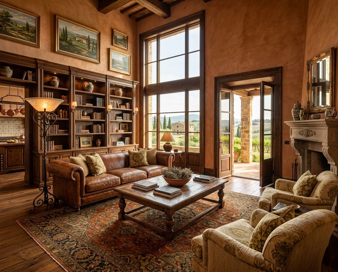 Interior design in Tuscan style — Living Room by GenRoom AI
