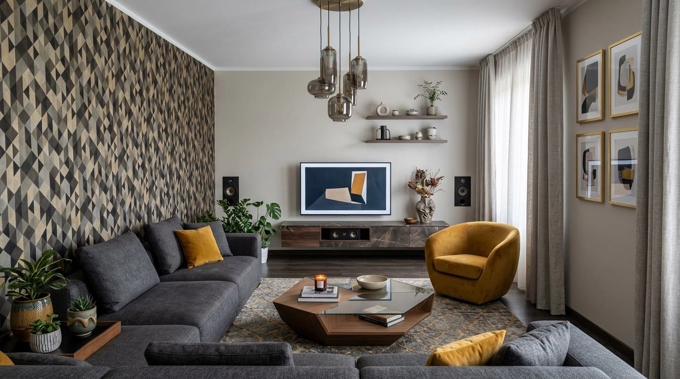 Interior design in Contemporary style — Living Room by GenRoom AI