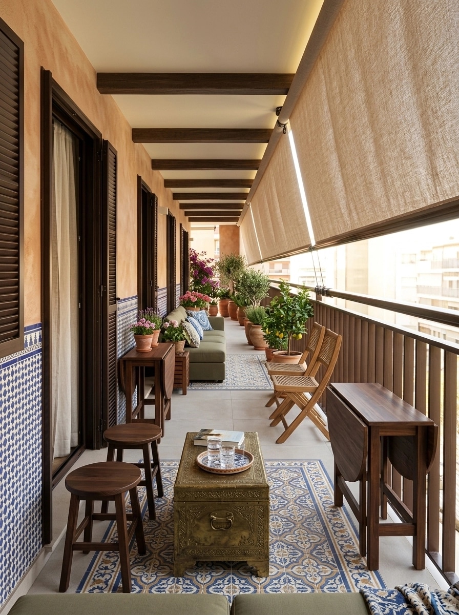 Interior design in Mediterranean style — balcony by GenRoom AI