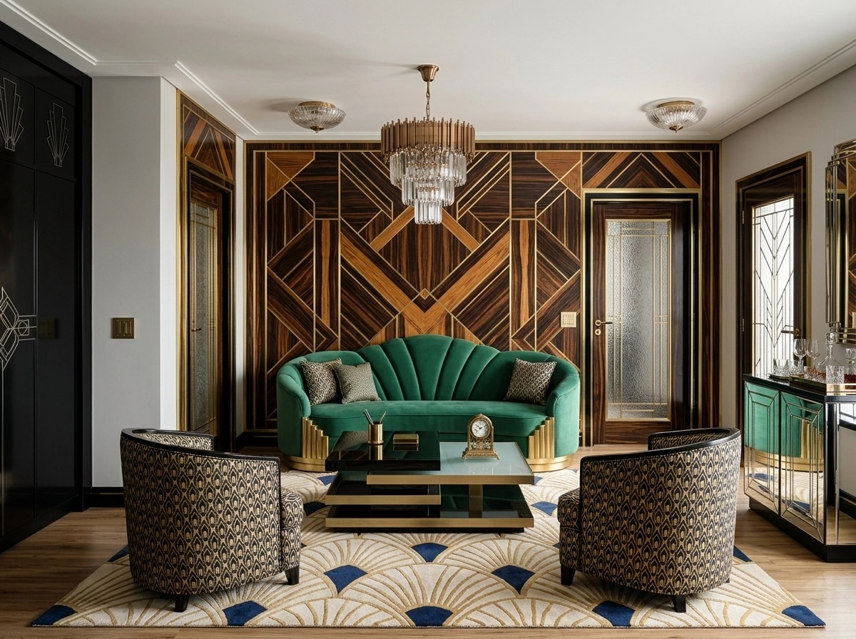Art Deco Living Room design — interior photo by GenRoom AI