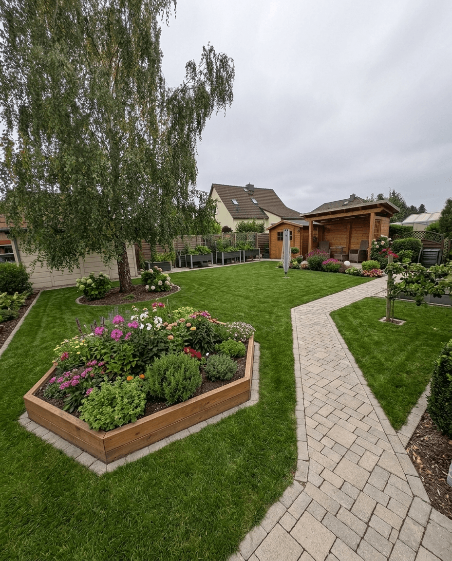 Landscape design in German Garden style — Yard by GenRoom AI
