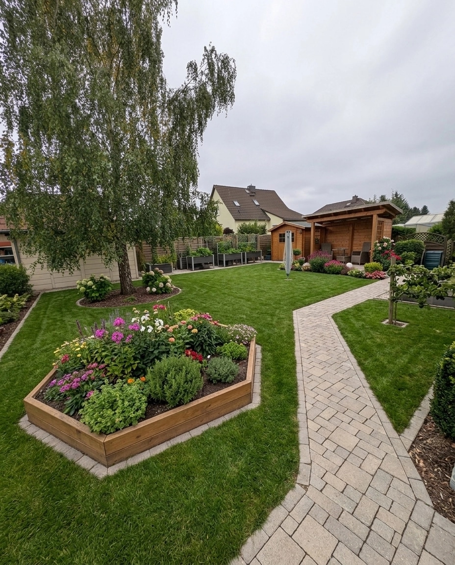 Landscape design in German Garden style — Yard by GenRoom AI