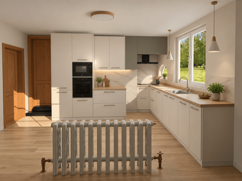 Kitchen interior in Scandinavian style — photo by GenRoom AI
