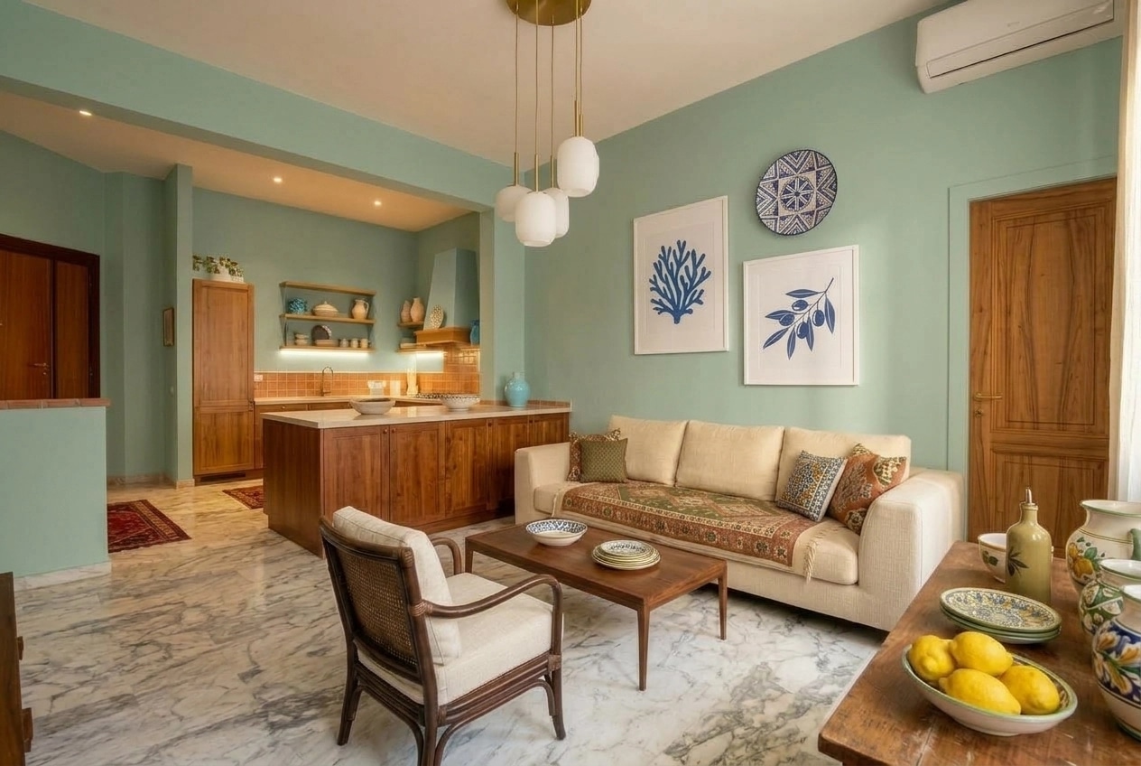 Interior design in Mediterranean style — Living Room by GenRoom AI