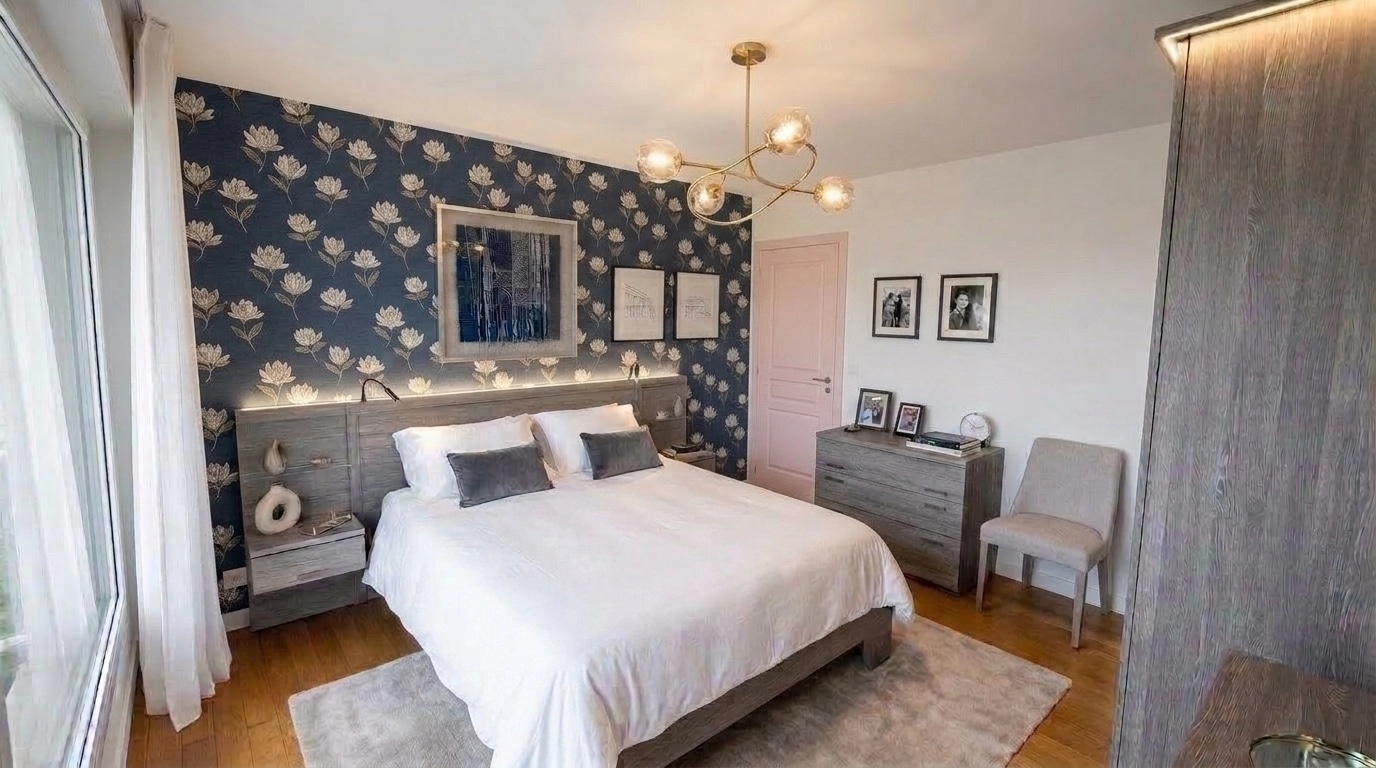 Contemporary Bedroom design — interior photo by GenRoom AI