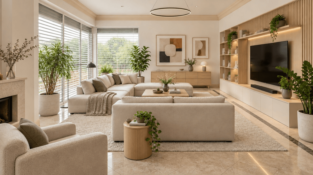 Minimalism Living Room design — interior photo by GenRoom AI