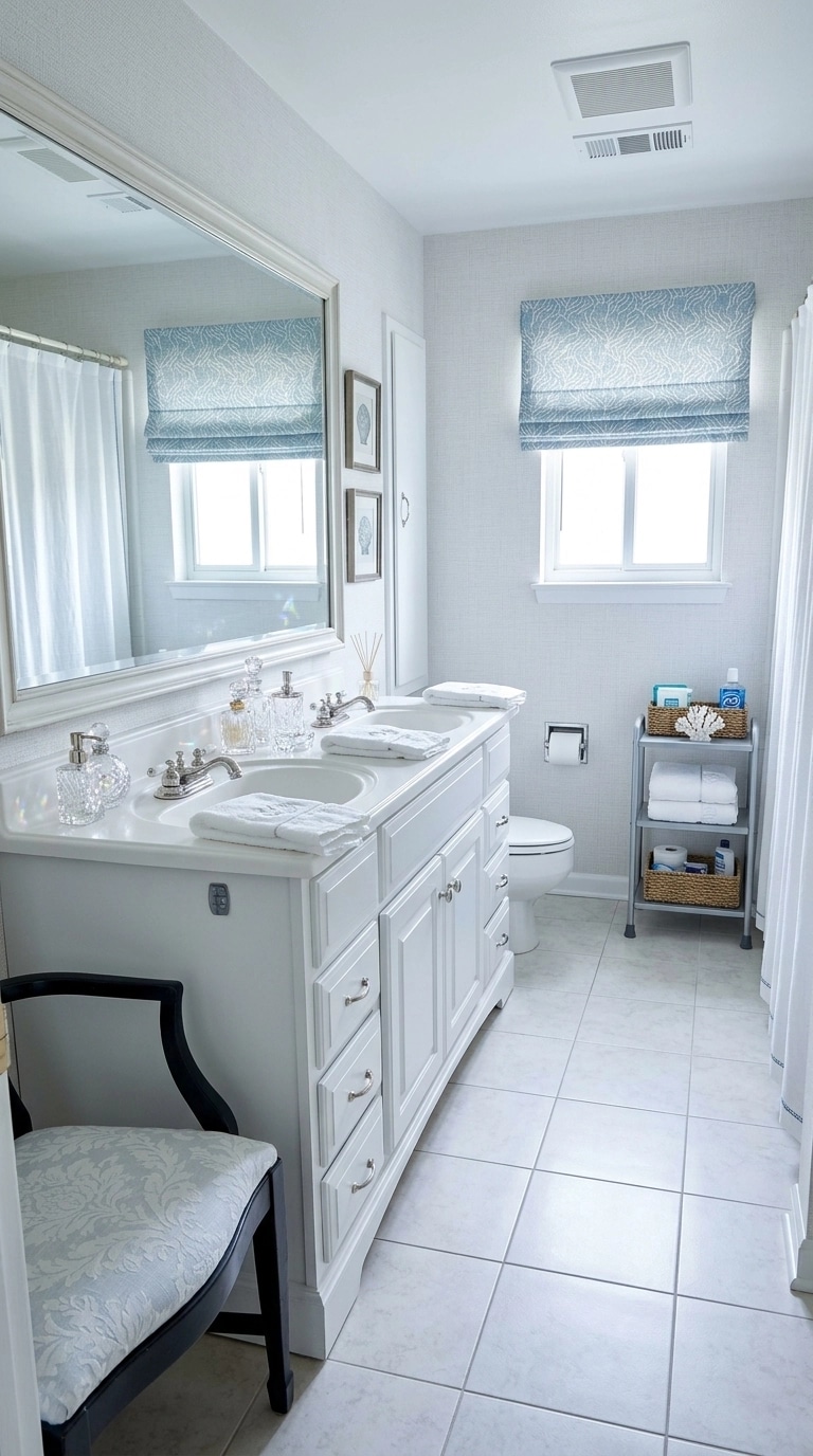Bathroom interior in Coastal / Hamptons style — photo by GenRoom AI