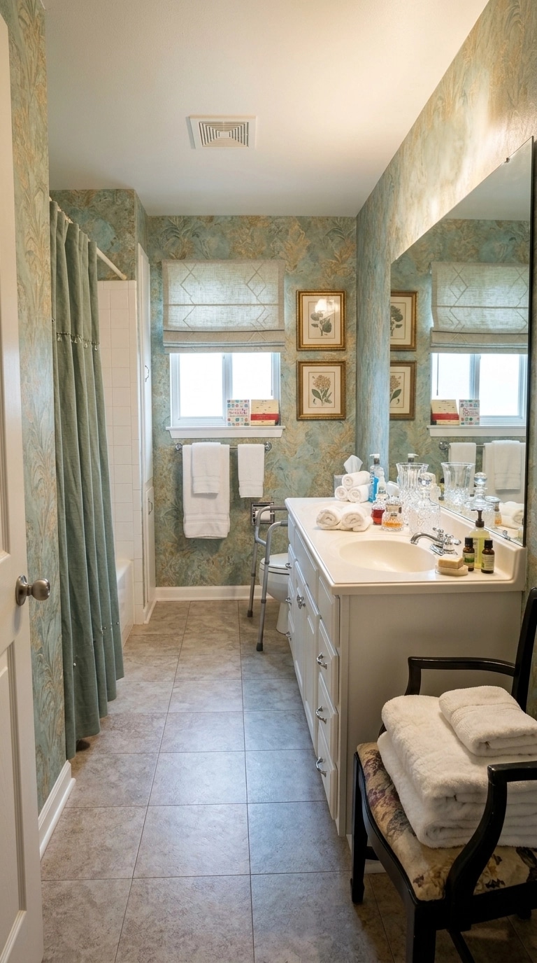Bathroom interior in Eclectic style — photo by GenRoom AI