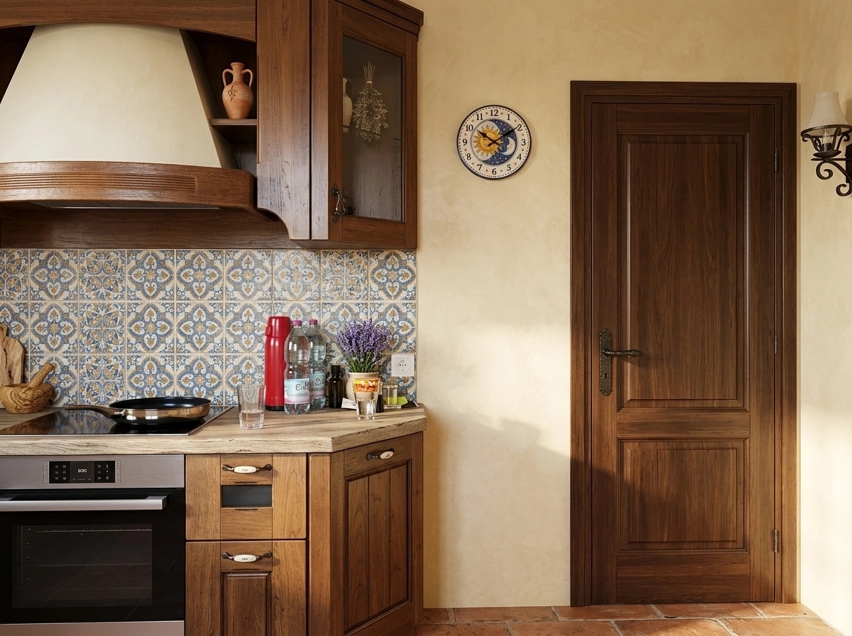 Kitchen interior in Mediterranean style — photo by GenRoom AI