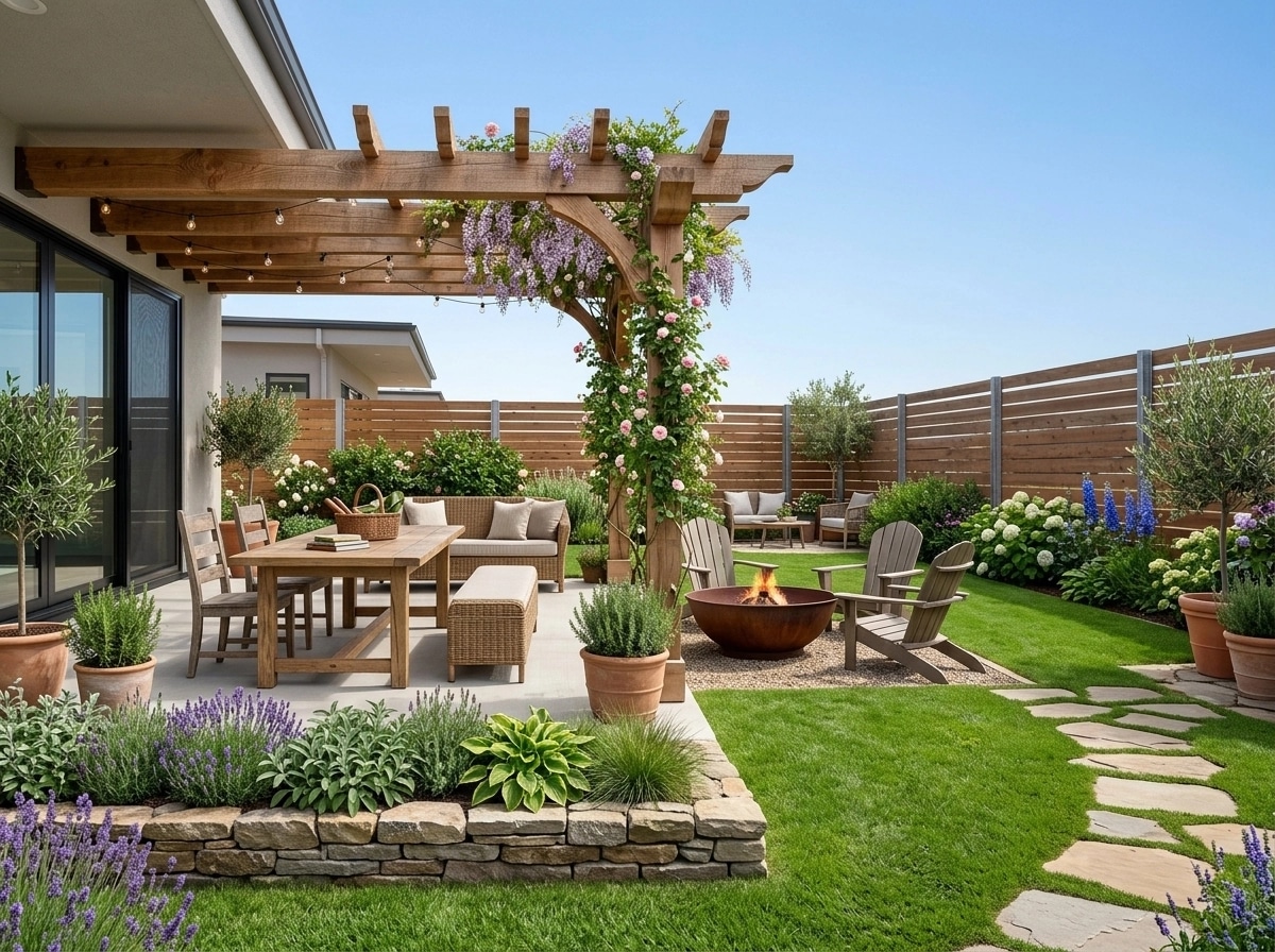 Country Rustic Garden Yard design — yard photo by GenRoom AI