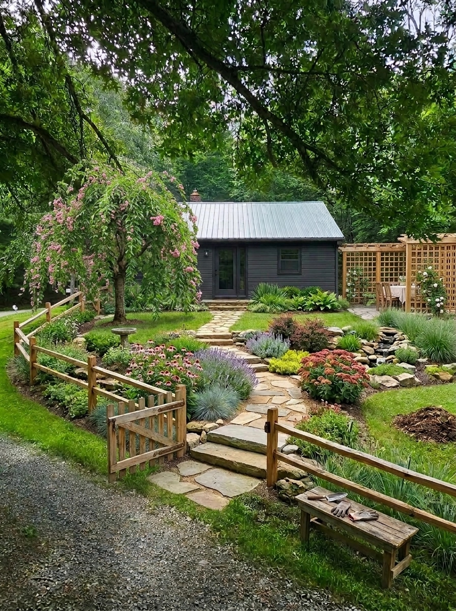 Landscape design in Eco Natural Garden style — Yard by GenRoom AI