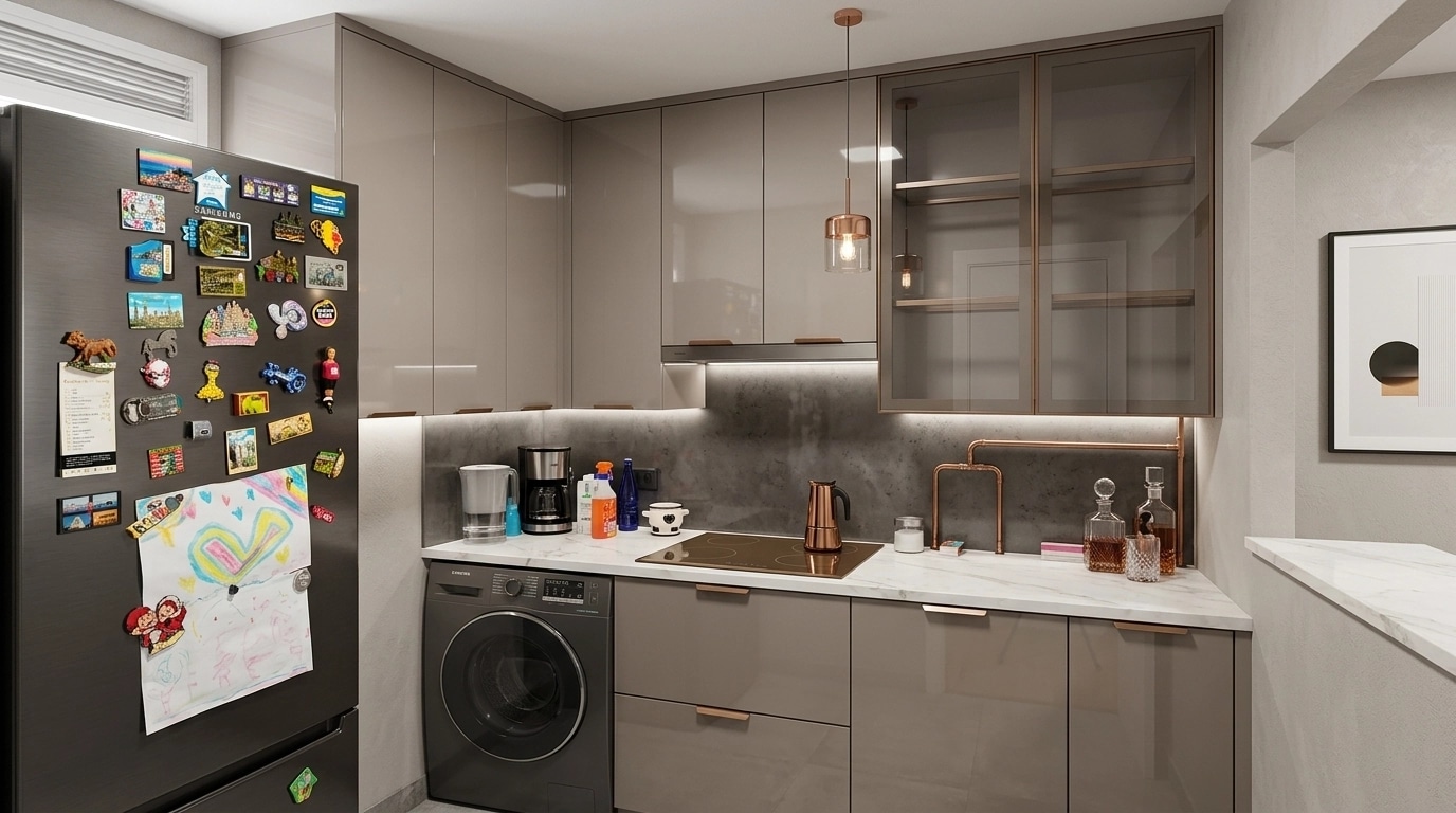 Kitchen interior in Contemporary style — photo by GenRoom AI