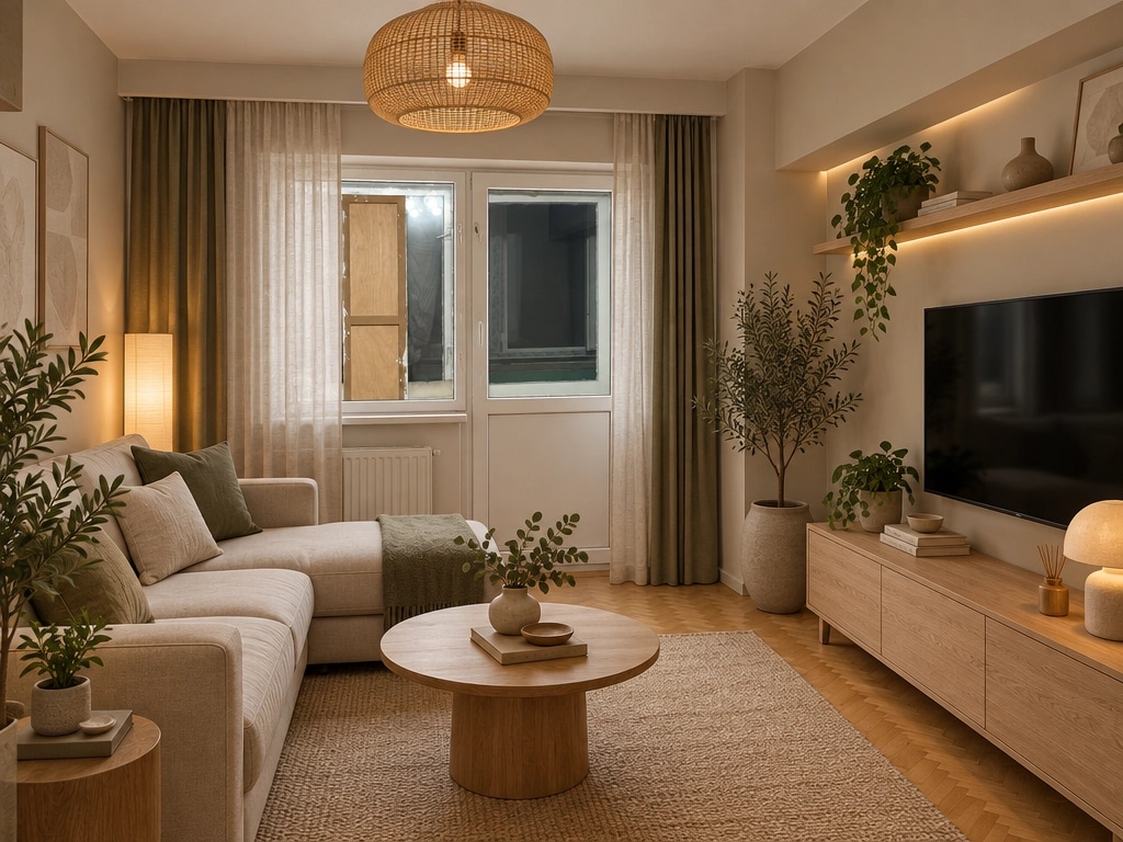 Interior design in Japandi style — Living Room by GenRoom AI