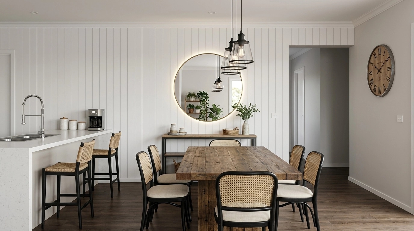 Interior design in Modern Farmhouse style — dining_room by GenRoom AI